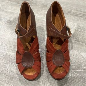 Chie Mihara Leather and Suede Heels